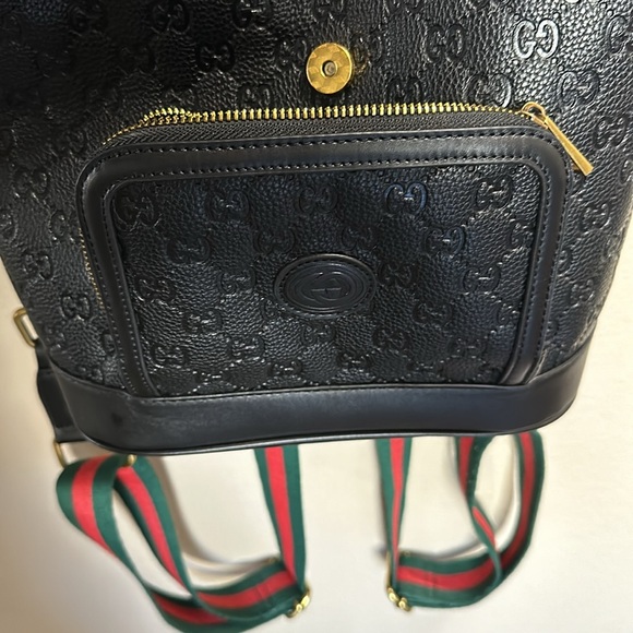 Black Leather Backpack - Picture 11 of 13